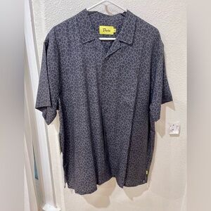 Duven black cheetah print resort style shirt BNWT